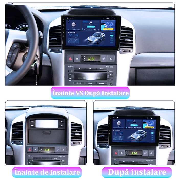 Navigatie dedicata Chevrolet Captiva 2008-2012, 12GB RAM 256GB ROM, Android, Rezolutie 2K, Display QLED, 9", DSP, Carplay, Android Auto, Internet, Youtube, Waze, Wi Fi, USB [5]