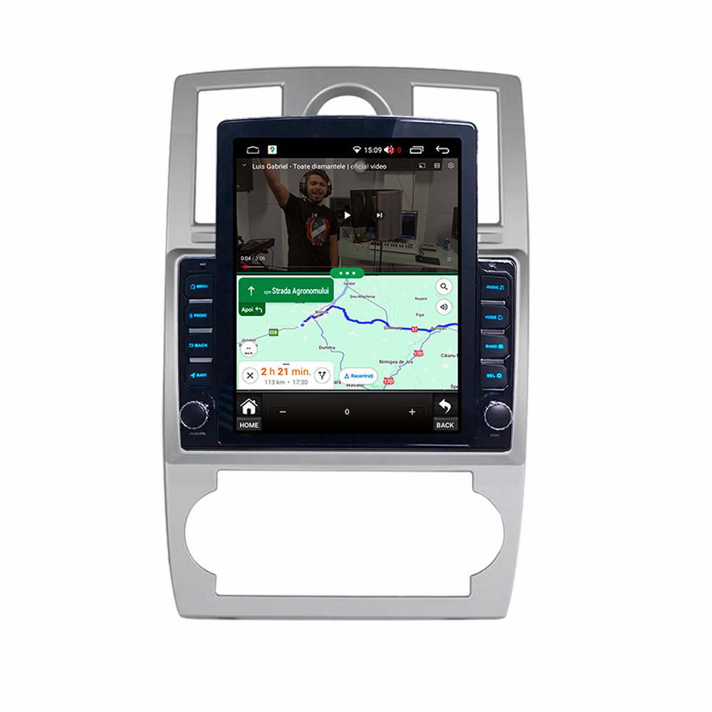 Navigatie dedicata Chrysler 300C 2004-2011 Tesla Style, 4GB RAM 64GB ROM, Procesor Quadcore, Android, Display QLED 9.7", DSP, Carplay&Android Auto [5]