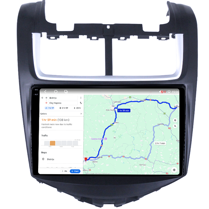 Navigatie dedicata Chevrolet Aveo 2014-2017, 4GB RAM 64GB ROM, Octacore, Android 14, Display QLED 1K 9", Carplay&Android Auto, SIM 4G, Ventilator Activ [4]