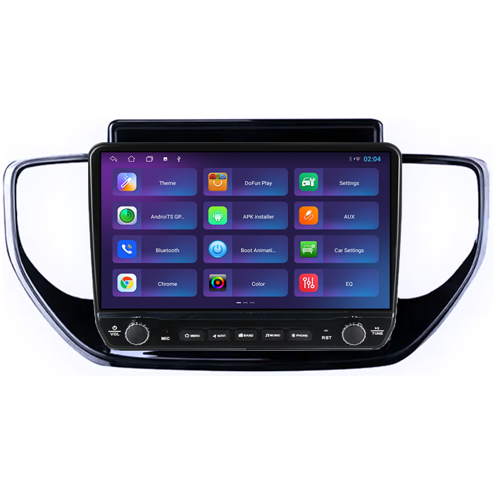 Navigatie dedicata Hyundai Solaris 2 2020-2021 Tesla Cu Butoane Rotative Model 2024, 4GB RAM 64GB ROM, Procesor Quadcore, Android 14, Display QLED 10", DSP, Carplay&AndroidAuto [3]