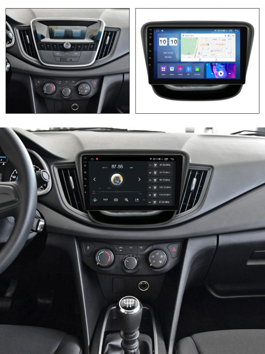 Navigatie dedicata Chevrolet Cavalier 2016, 4 GB RAM 32 ROM, Android 13, Display QLED, 9",DSP, Carplay, Android Auto, Internet, Youtube , Waze , Wi Fi , Usb , Bluetooth , Mirrorlink [5]