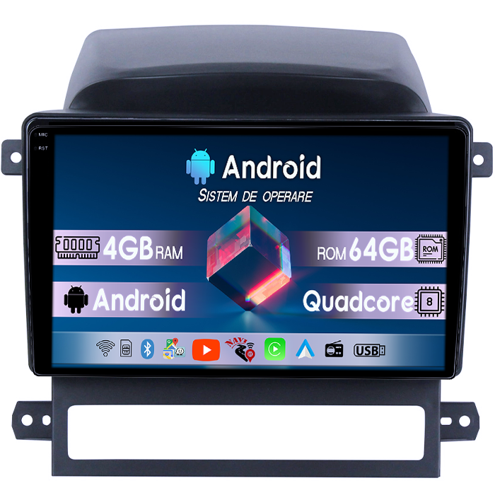 Navigatie dedicata Chevrolet Captiva 2008-2012, 4GB RAM 64GB ROM, Quadcore, Android 14, Display QLED 1K 9", DSP, Carplay&Android Auto, Suport camere AHD [1]