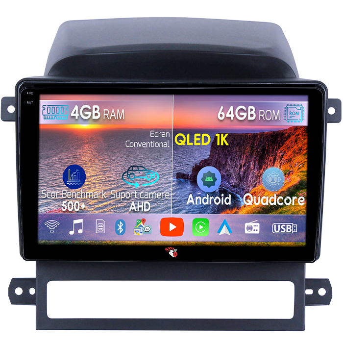 Navigatie dedicata Chevrolet Captiva 2008-2012, 4GB RAM 64GB ROM, Octacore, Android 14, Display QLED 1K 9", Carplay&Android Auto, SIM 4G, Ventilator Activ [1]