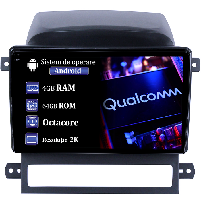 Navigatie dedicata Chevrolet Captiva 2008-2012, 4GB RAM 64GB ROM, Procesor Qualcomm Octacore, Android 14, Rezolutie 2K, Display QLED 9", DSP, Carplay&Android Auto, SIM 4G [1]