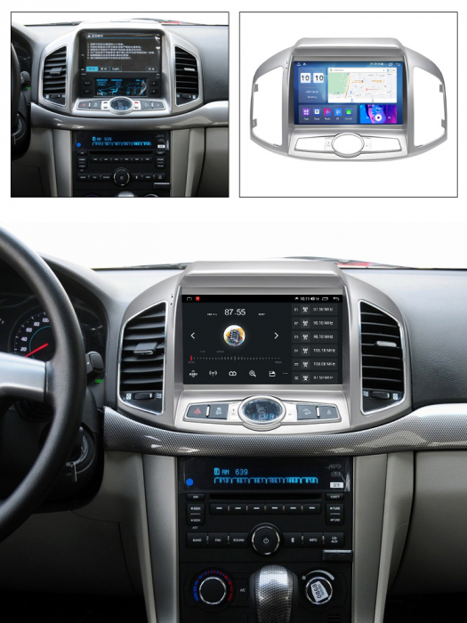 Navigatie dedicata Chevrolet Captiva 2012-2017, 4 GB RAM 32 ROM, Android 13, Display QLED, 9",DSP, Carplay, Android Auto, Internet, Youtube , Waze , Wi Fi , Usb , Bluetooth , Mirrorli [4]