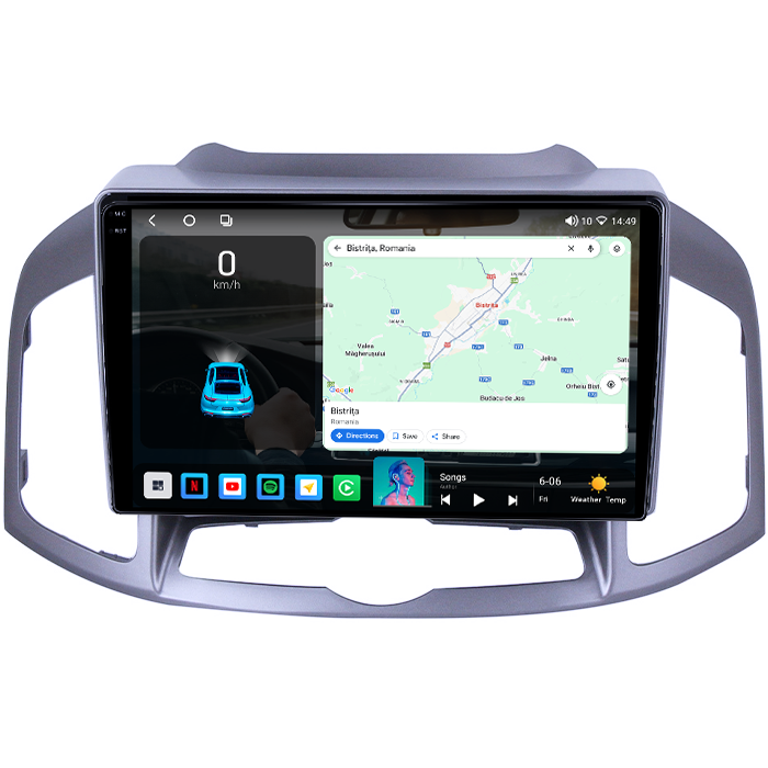 Navigatie dedicata Chevrolet Captiva 2012-2017, 4GB RAM 64GB ROM, Octacore, Android 14, Display QLED 1K 10", Carplay&Android Auto, SIM 4G, Ventilator Activ [2]