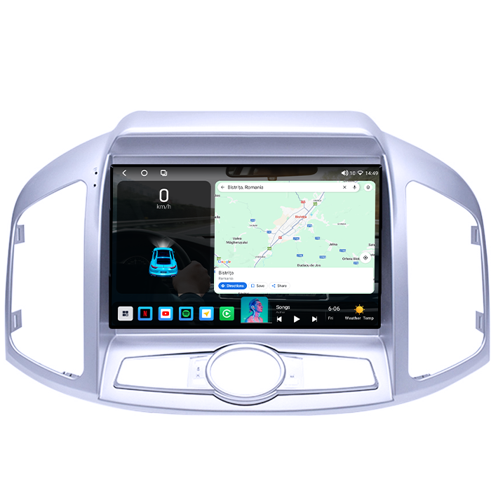 Navigatie dedicata Chevrolet Captiva 2012-2017, 4GB RAM 64GB ROM, Octacore, Android 14, Display QLED 1K 9", Carplay&Android Auto, SIM 4G, Ventilator Activ [2]