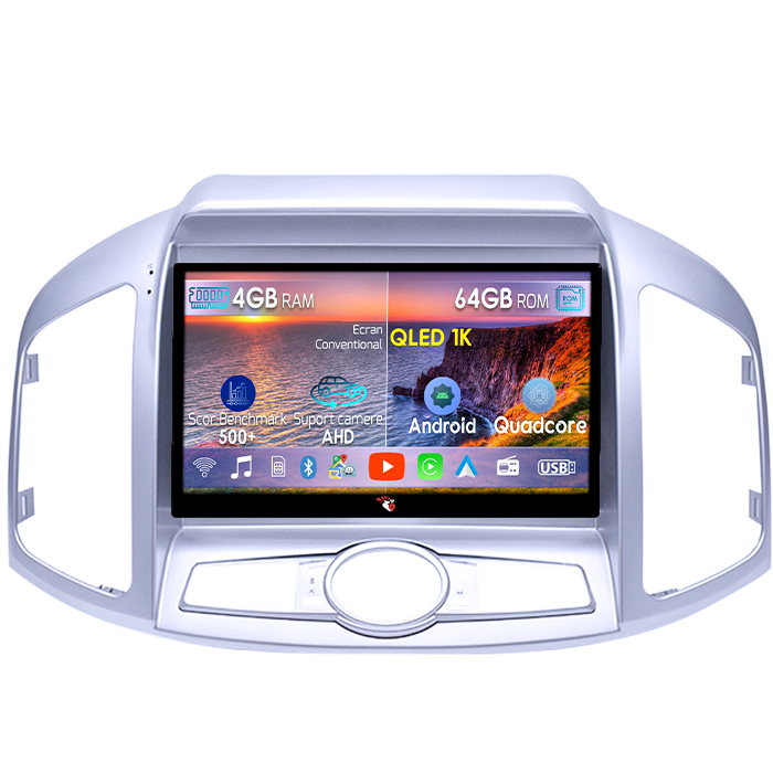 Navigatie dedicata Chevrolet Captiva 2012-2017, 4GB RAM 64GB ROM, Octacore, Android 14, Display QLED 1K 9", Carplay&Android Auto, SIM 4G, Ventilator Activ [1]