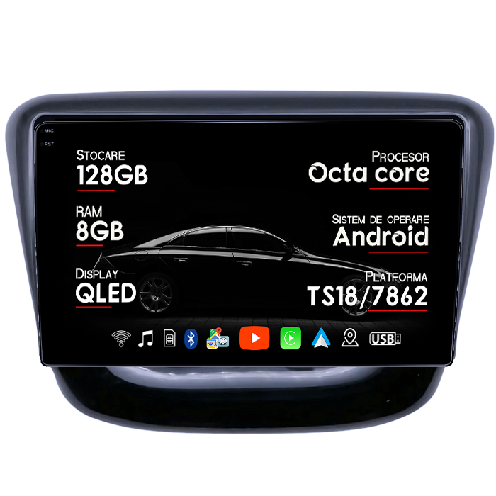 Navigatie dedicata Chevrolet Cavalier 2016, 8GB RAM 128GB ROM, Octacore, Platforma TS18, Android 14, Display QLED 9", Suporta camera 360", DSP, Carplay&Android Auto, SIM 4G, Ventilator Activ [1]