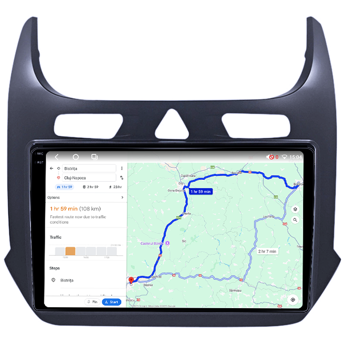 Navigatie dedicata Chevrolet Cobalt 2011-2018, 4GB RAM 64GB ROM, Octacore, Android 14, Display QLED 1K 9", Carplay&Android Auto, SIM 4G, Ventilator Activ [4]