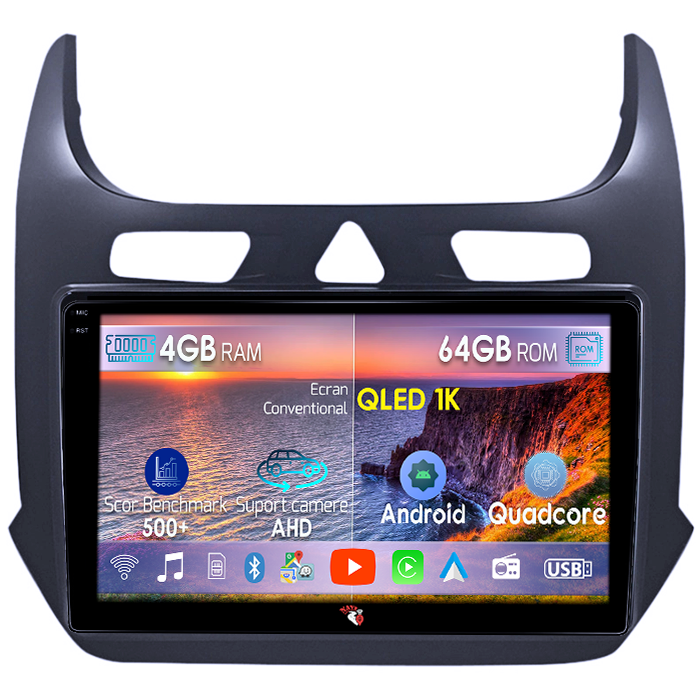 Navigatie dedicata Chevrolet Cobalt 2011-2018, 4GB RAM 64GB ROM, Octacore, Android 14, Display QLED 1K 9", Carplay&Android Auto, SIM 4G, Ventilator Activ [1]