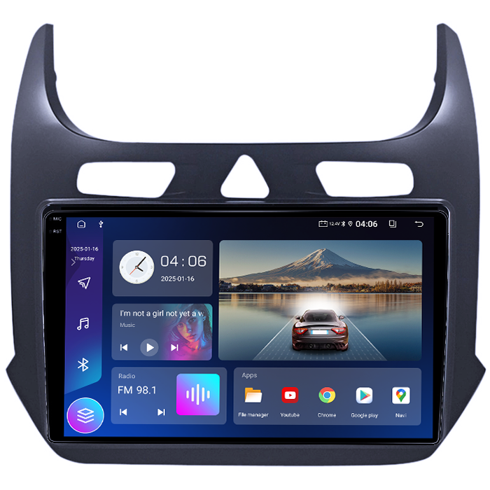 Navigatie dedicata Chevrolet Cobalt 2011-2018, 4GB RAM 64GB ROM, Quadcore, Android 14, Display QLED 1K 9", DSP, Carplay&Android Auto, Suport camere AHD [2]