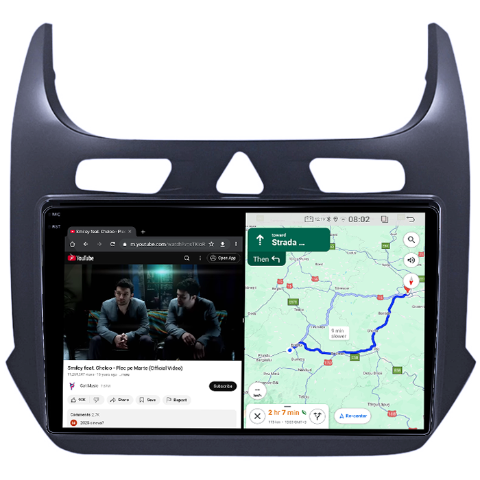 Navigatie dedicata Chevrolet Cobalt 2011-2018, 4GB RAM 64GB ROM, Quadcore, Android 14, Display QLED 1K 9", DSP, Carplay&Android Auto, Suport camere AHD [4]