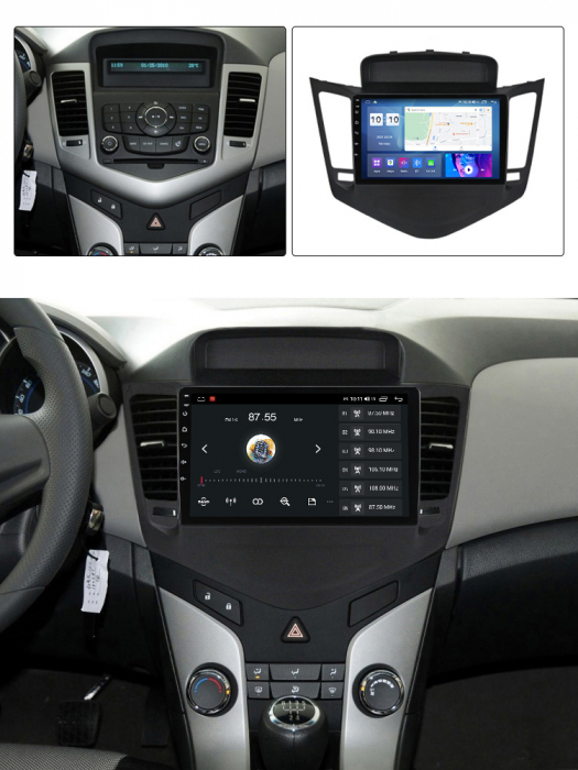 (Resigilata) Navigatie dedicata Chevrolet Cruze 2009-2014, 2 GB RAM 32 ROM, Android 13, Display 9", Carplay, Android Auto, Internet, Youtube , Waze , Wi Fi , Usb , Bluetooth , Mirrorlink [5]