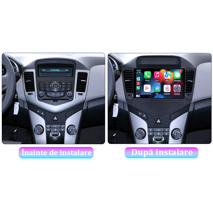 Navigatie dedicata Chevrolet Cruze 2009-2014, 4GB RAM 64GB ROM, Procesor Qualcomm Octacore, Android 14, Rezolutie 2K, Display QLED 9", DSP, Carplay&Android Auto, SIM 4G [7]