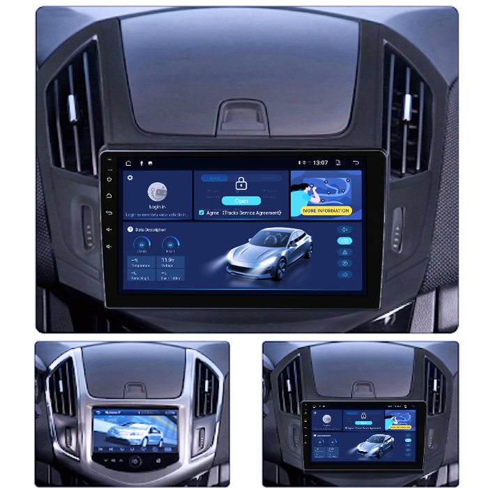 Navigatie dedicata Chevrolet Cruze 2012-2015, 4GB RAM 64GB ROM, Quadcore, Android 14, Display QLED 1K 9", DSP, Carplay&Android Auto, Suport camere AHD [5]