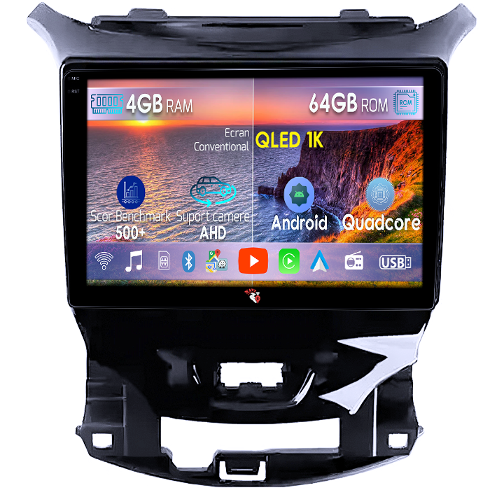 Navigatie dedicata Chevrolet Cruze 2017, 4GB RAM 64GB ROM, Octacore, Android 14, Display QLED 1K 9", Carplay&Android Auto, SIM 4G, Ventilator Activ [1]