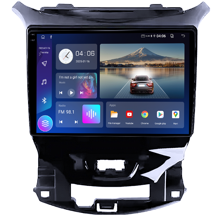 Navigatie dedicata Chevrolet Cruze 2017, 4GB RAM 64GB ROM, Quadcore, Android 14, Display QLED 1K 9", DSP, Carplay&Android Auto, Suport camere AHD [2]