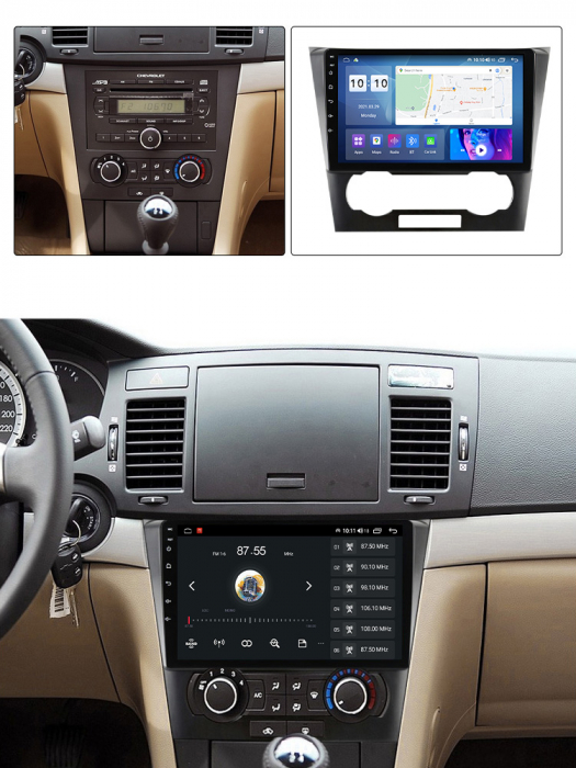 (Resigilata) Navigatie dedicata Chevrolet Epica 2006-2012, 2 GB RAM 32 ROM, Android 13, Display 9",Carplay, Android Auto, Internet, Youtube , Waze , Wi Fi , Usb , Bluetooth , Mirrorlink, Full HD [5]