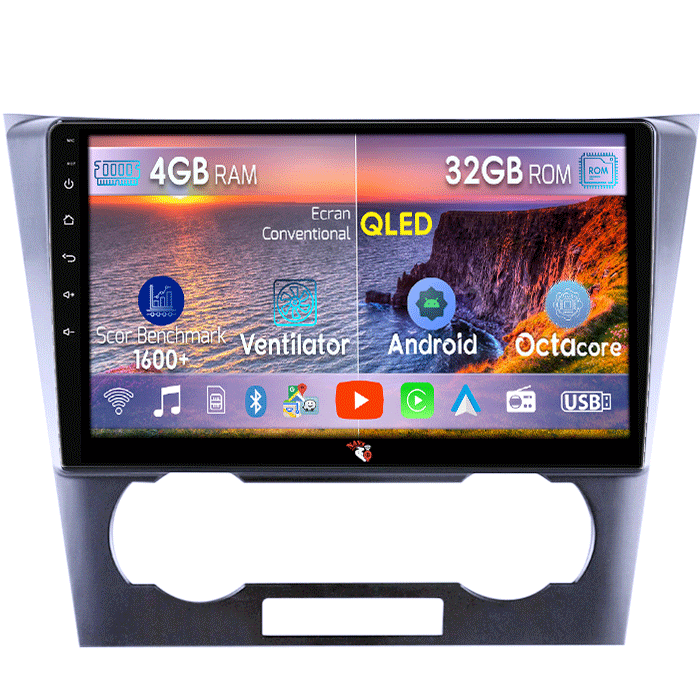 Navigatie dedicata Chevrolet Epica 2006-2012, 4 GB RAM 32 ROM, Android 13, Display QLED, 9",DSP, Carplay, Android Auto, Internet, Youtube , Waze , Wi Fi , Usb , Bluetooth , Mirrorlink [1]