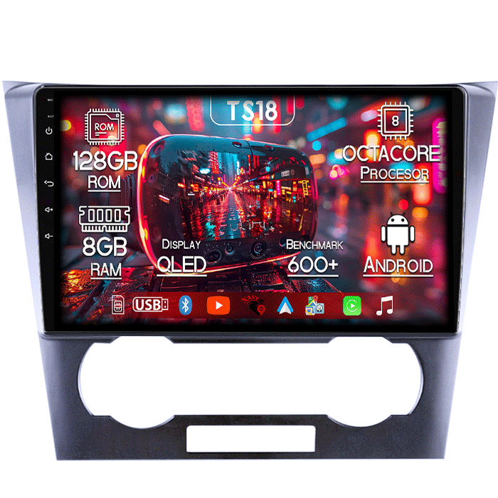 Navigatie dedicata Chevrolet Epica 2006-2012, 8GB RAM 128GB ROM, Octacore, Platforma TS18, Android 13, Display QLED 9”, Suporta camera 360º, DSP, Carplay&Android Auto, SIM 4G, Ventilator Activ [1]
