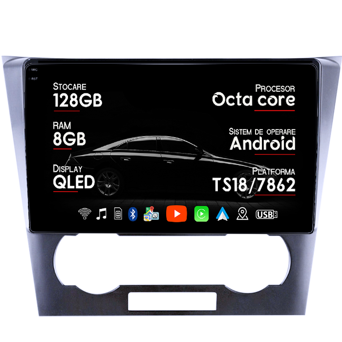 Navigatie dedicata Chevrolet Epica 2006-2012, 8GB RAM 128GB ROM, Octacore, Platforma TS18, Android 14, Display QLED 9", Suporta camera 360", DSP, Carplay&Android Auto, SIM 4G, Ventilator Activ [1]