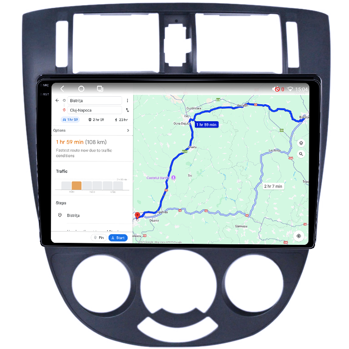 Navigatie dedicata Chevrolet Lacetti 2004-2013, 4GB RAM 64GB ROM, Octacore, Android 14, Display QLED 1K 10", Carplay&Android Auto, SIM 4G, Ventilator Activ [4]