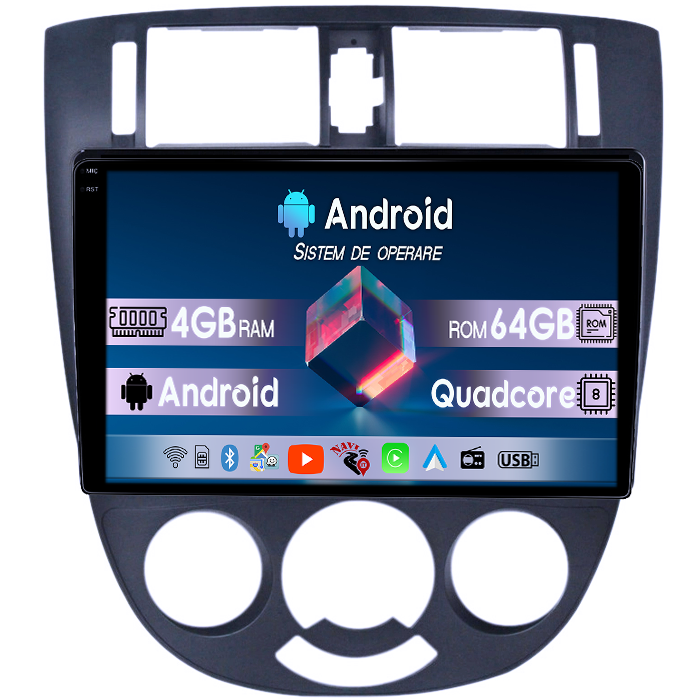 Navigatie dedicata Chevrolet Lacetti 2004-2013, 4GB RAM 64GB ROM, Quadcore, Android 14, Display QLED 1K 10", DSP, Carplay&Android Auto, Suport camere AHD [1]