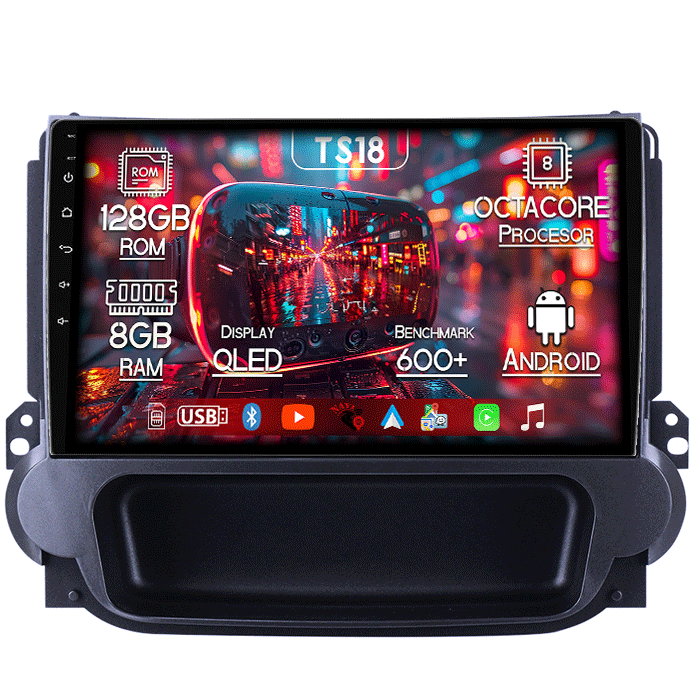 Navigatie dedicata Chevrolet Malibu 2012-2015, 8GB RAM 128GB ROM, Octacore, Platforma TS18, Android 13, Display QLED 9”, Suporta camera 360º, DSP, Carplay&Android Auto, SIM 4G, Ventilator Activ [1]