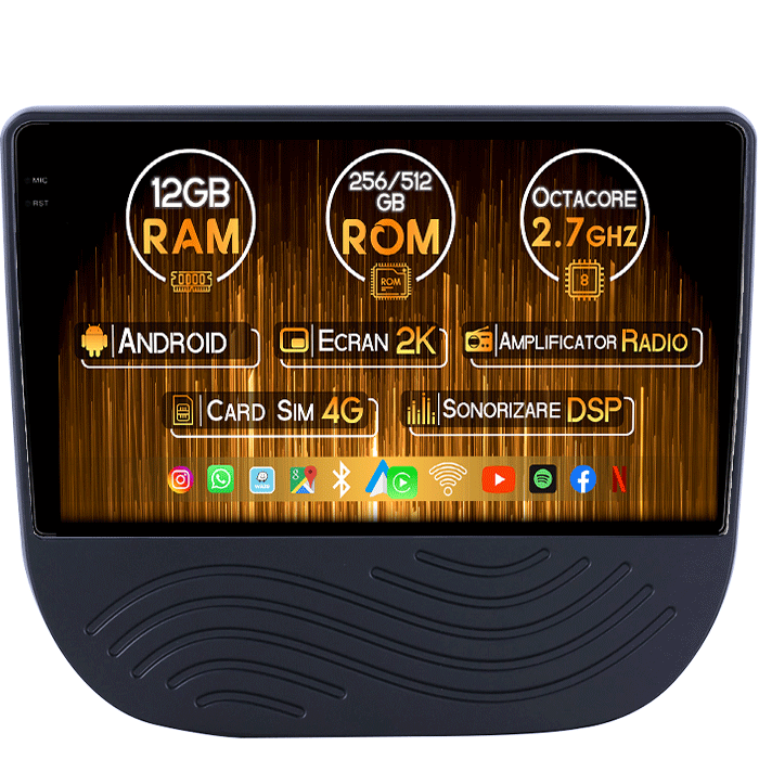 Navigatie dedicata Chevrolet Malibu XL 2016-2018, 12GB RAM 256GB ROM, Android 13, Rezolutie 2K, Display QLED, 9", DSP, Carplay, Android Auto, Internet, Youtube, Waze, Wi Fi, USB [1]