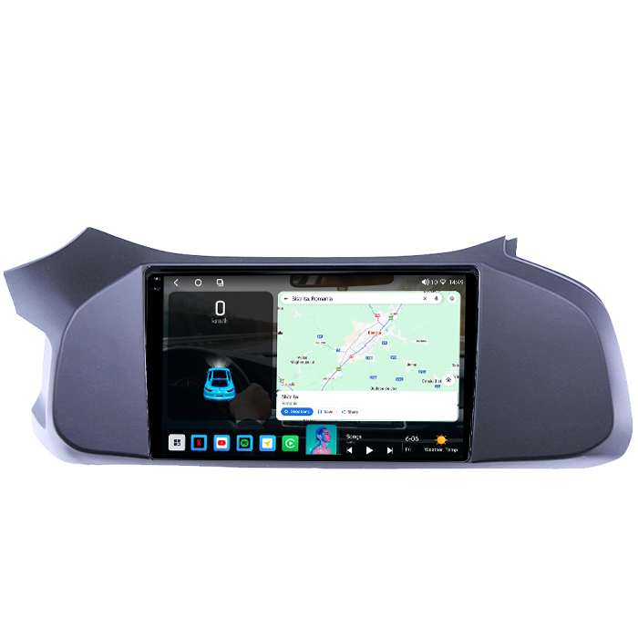 Navigatie dedicata Chevrolet Onix 2012-2019, 4GB RAM 64GB ROM, Procesor Qualcomm Octacore, Android 14, Rezolutie 2K, Display QLED 9", DSP, Carplay&Android Auto, SIM 4G [3]