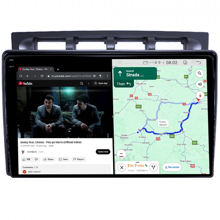 Navigatie dedicata Kia Picanto 2004-2007, 12GB RAM 256GB ROM, Android 14, Rezolutie 2K, Display QLED, 9", DSP, Carplay, Android Auto, Internet, Youtube, Waze, Wi Fi, USB [4]
