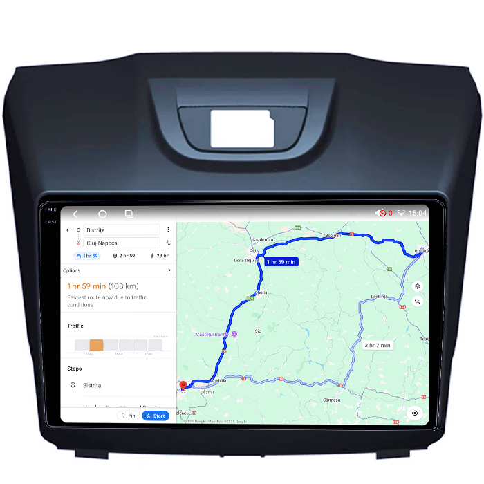 Navigatie dedicata Chevrolet S10, Isuzu D-Max, Holden Colorado 2014-2018, 4GB RAM 64GB ROM, Octacore, Android 14, Display QLED 1K 9", Carplay&Android Auto, SIM 4G, Ventilator Activ [4]