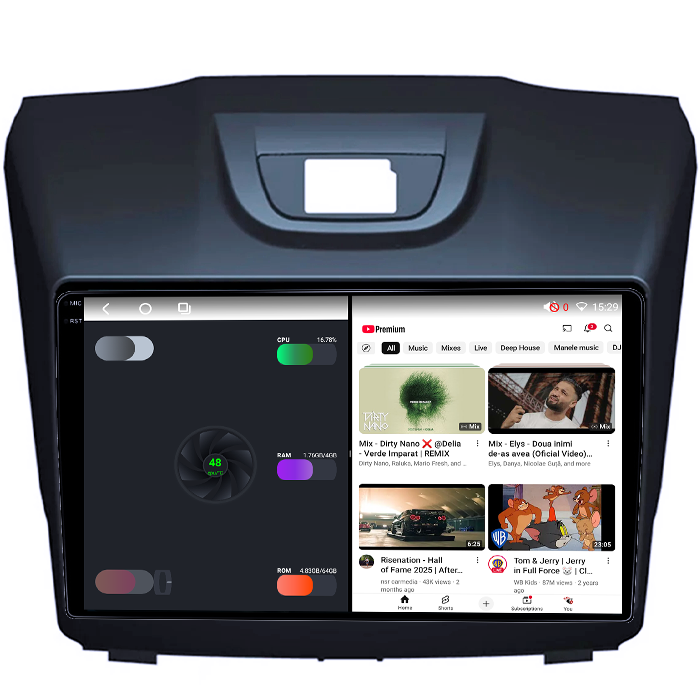 Navigatie dedicata Chevrolet S10, Isuzu D-Max, Holden Colorado 2014-2018, 4GB RAM 64GB ROM, Octacore, Android 14, Display QLED 1K 9", Carplay&Android Auto, SIM 4G, Ventilator Activ [3]