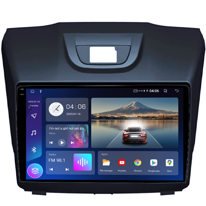 Navigatie dedicata Chevrolet S10, Isuzu D-Max, Holden Colorado 2014-2018, 4GB RAM 64GB ROM, Quadcore, Android 14, Display QLED 1K 9", DSP, Carplay&Android Auto, Suport camere AHD [2]