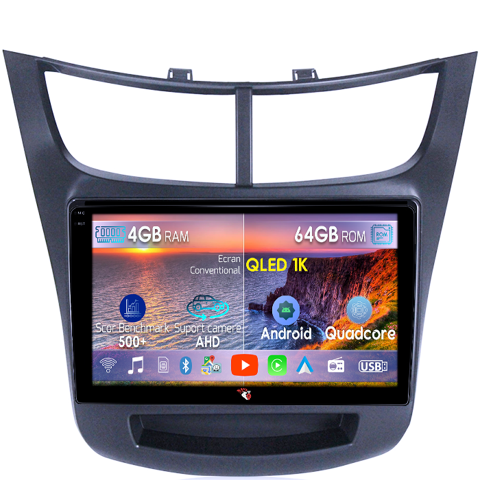 Navigatie dedicata Chevrolet Sail 2015-2018, 4GB RAM 64GB ROM, Octacore, Android 14, Display QLED 1K 9", Carplay&Android Auto, SIM 4G, Ventilator Activ [1]