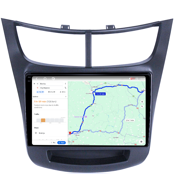 Navigatie dedicata Chevrolet Sail 2015-2018, 4GB RAM 64GB ROM, Octacore, Android 14, Display QLED 1K 9", Carplay&Android Auto, SIM 4G, Ventilator Activ [4]