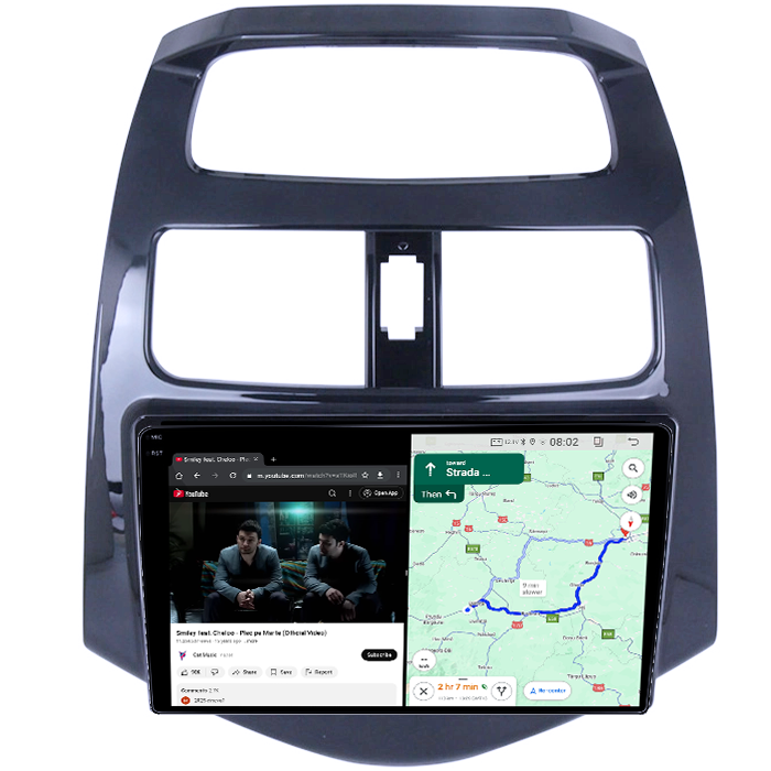 Navigatie dedicata Chevrolet Spark 2010-2014, Android 14, Wireless Carplay si Android auto 4GB RAM 64GB ROM, Display QLED  9 inch, Microfon Extern, QLED [4]
