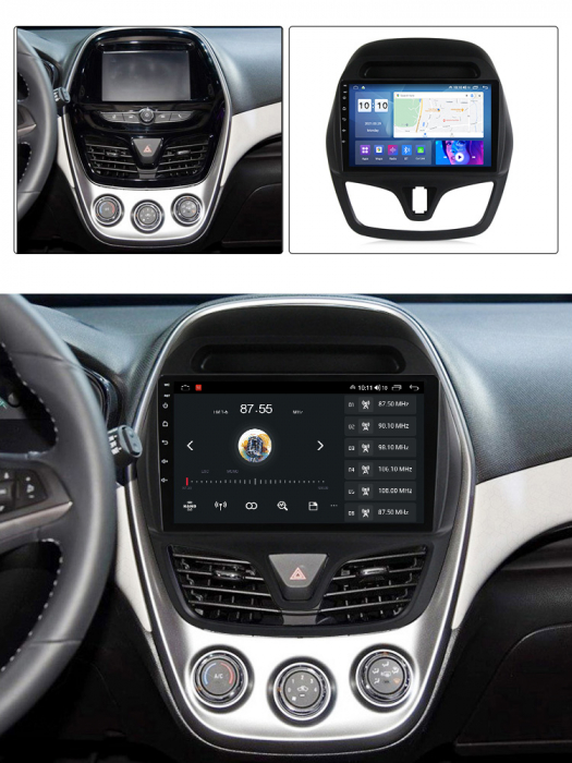 (Resigilata) Navigatie dedicata Chevrolet Spark 2015-2018, 2 GB RAM 32 ROM, Android 13, Display 9",Carplay, Android Auto, Internet, Youtube , Waze , Wi Fi , Usb , Bluetooth , Mirrorlink, Full HD [5]