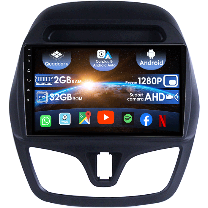 (Resigilata) Navigatie dedicata Chevrolet Spark 2015-2018, 2 GB RAM 32 ROM, Android 13, Display 9",Carplay, Android Auto, Internet, Youtube , Waze , Wi Fi , Usb , Bluetooth , Mirrorlink, Full HD [1]