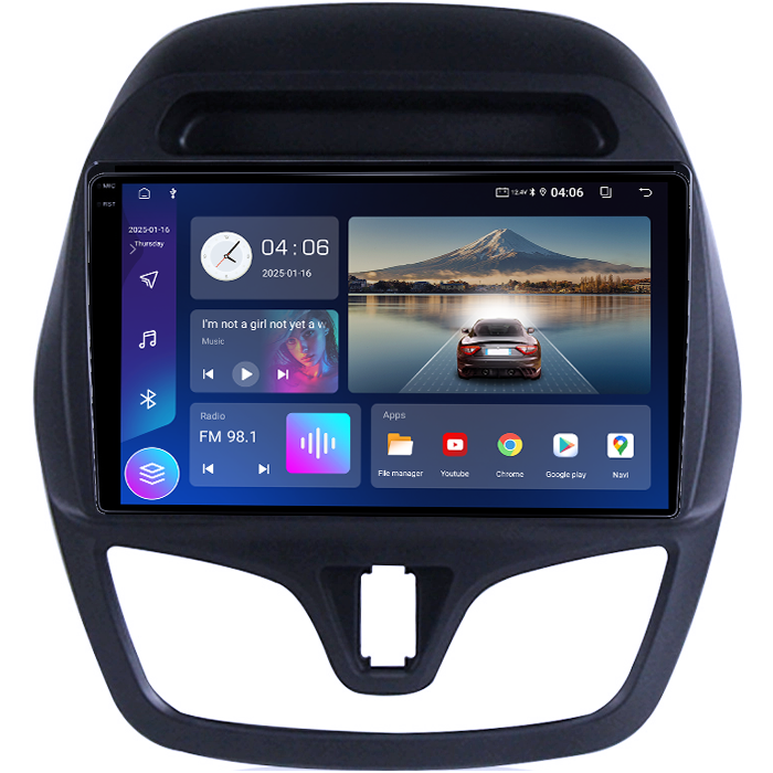 Navigatie dedicata Chevrolet Spark 2015-2018, 4GB RAM 64GB ROM, Quadcore, Android 14, Display QLED 1K 9", DSP, Carplay&Android Auto, Suport camere AHD [2]