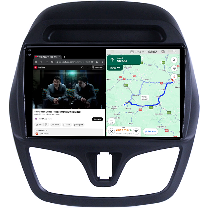 Navigatie dedicata Chevrolet Spark 2015-2018, 4GB RAM 64GB ROM, Quadcore, Android 14, Display QLED 1K 9", DSP, Carplay&Android Auto, Suport camere AHD [4]