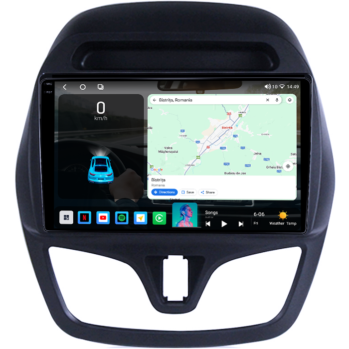 Navigatie dedicata Chevrolet Spark 2015-2018, 4GB RAM 64GB ROM, Octacore, Android 14, Display QLED 1K 9", Carplay&Android Auto, SIM 4G, Ventilator Activ [2]