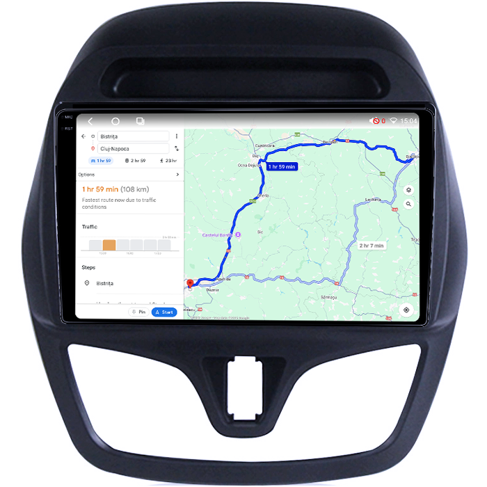 Navigatie dedicata Chevrolet Spark 2015-2018, 4GB RAM 64GB ROM, Octacore, Android 14, Display QLED 1K 9", Carplay&Android Auto, SIM 4G, Ventilator Activ [4]