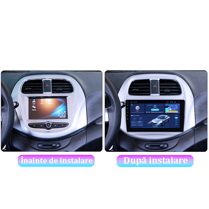 Navigatie dedicata Chevrolet Spark Beat 2018-2020, 4GB RAM 64GB ROM, Android 14, Wireless Carplay si Android auto, Display QLED  9 inch, Microfon Extern, QLED [5]