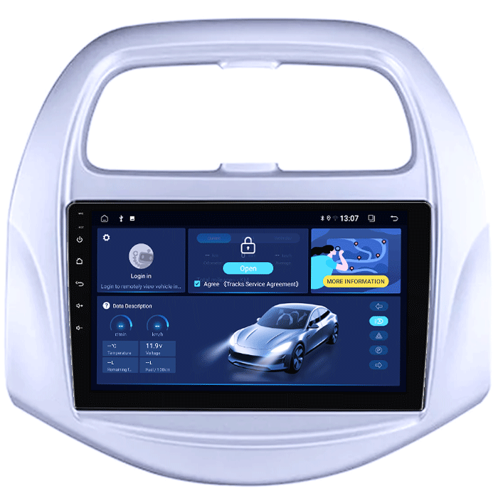 Navigatie dedicata Chevrolet Spark Beat 2018-2020, 4GB RAM 64GB ROM, Android 14, Wireless Carplay si Android auto, Display QLED  9 inch, Microfon Extern, QLED [2]