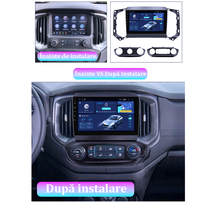 Navigatie dedicata Chevrolet TrailBlazer 2017-2019, 4GB RAM 32GB ROM, Octacore, Android 14, Display QLED 9", DSP, Carplay&Android Auto, SIM 4G, Bluetooth, Ventilator Activ [4]