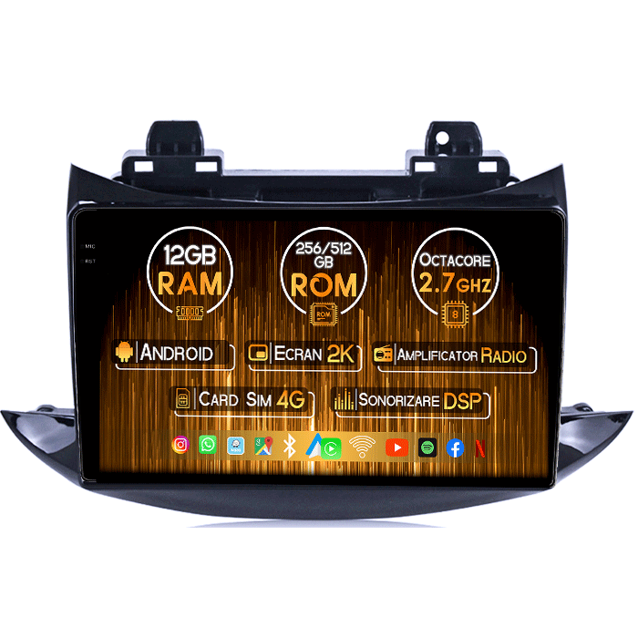 Navigatie dedicata Chevrolet Trax 2013-2020, 12GB RAM 256GB ROM, Android 13, Rezolutie 2K, Display QLED, 9", DSP, Carplay, Android Auto, Internet, Youtube, Waze, Wi Fi, USB [1]