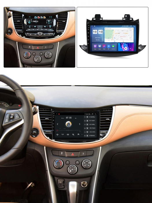 (Resigilata) Navigatie dedicata Chevrolet Trax 2013-2020, 2 GB RAM 32 ROM, Android 13, Display 9",Carplay, Android Auto, Internet, Youtube , Waze , Wi Fi , Usb , Bluetooth , Mirrorlink, Full HD [5]