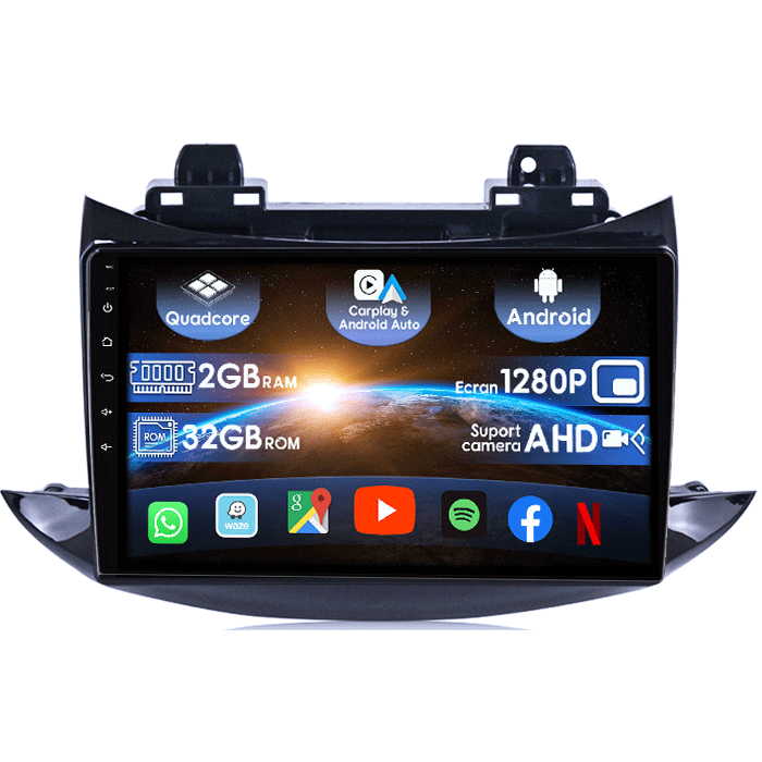 (Resigilata) Navigatie dedicata Chevrolet Trax 2013-2020, 2 GB RAM 32 ROM, Android 13, Display 9",Carplay, Android Auto, Internet, Youtube , Waze , Wi Fi , Usb , Bluetooth , Mirrorlink, Full HD [1]